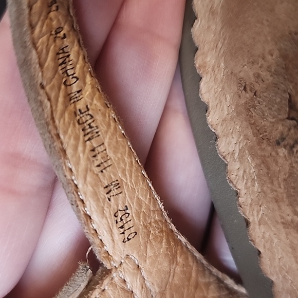 Indigo By Clarks Tan Suede Leather Slingback Strappy Sandals Low Heel Size 7M - Picture 16 of 16